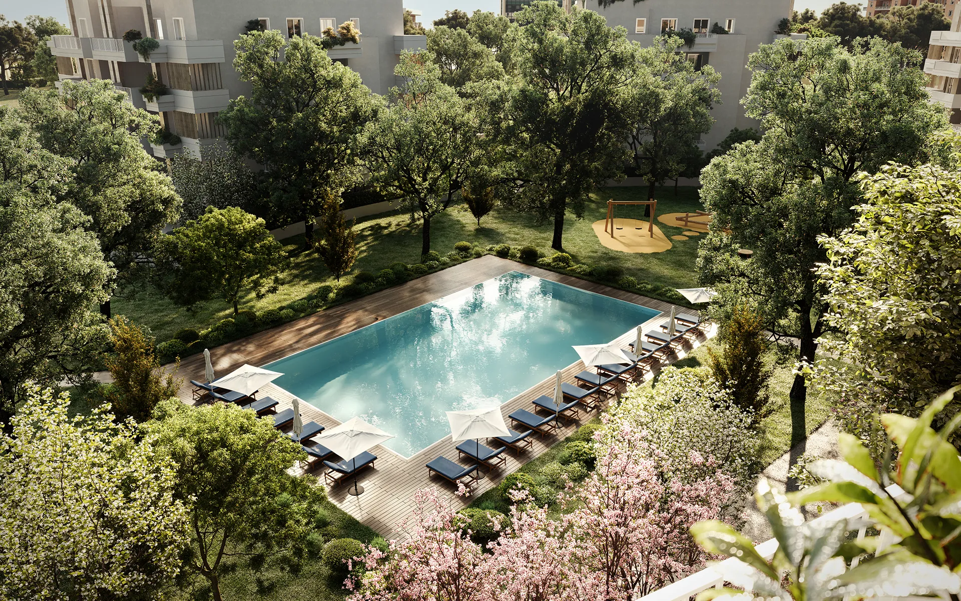 Parco residenziale di Aurelia New Living a Roma